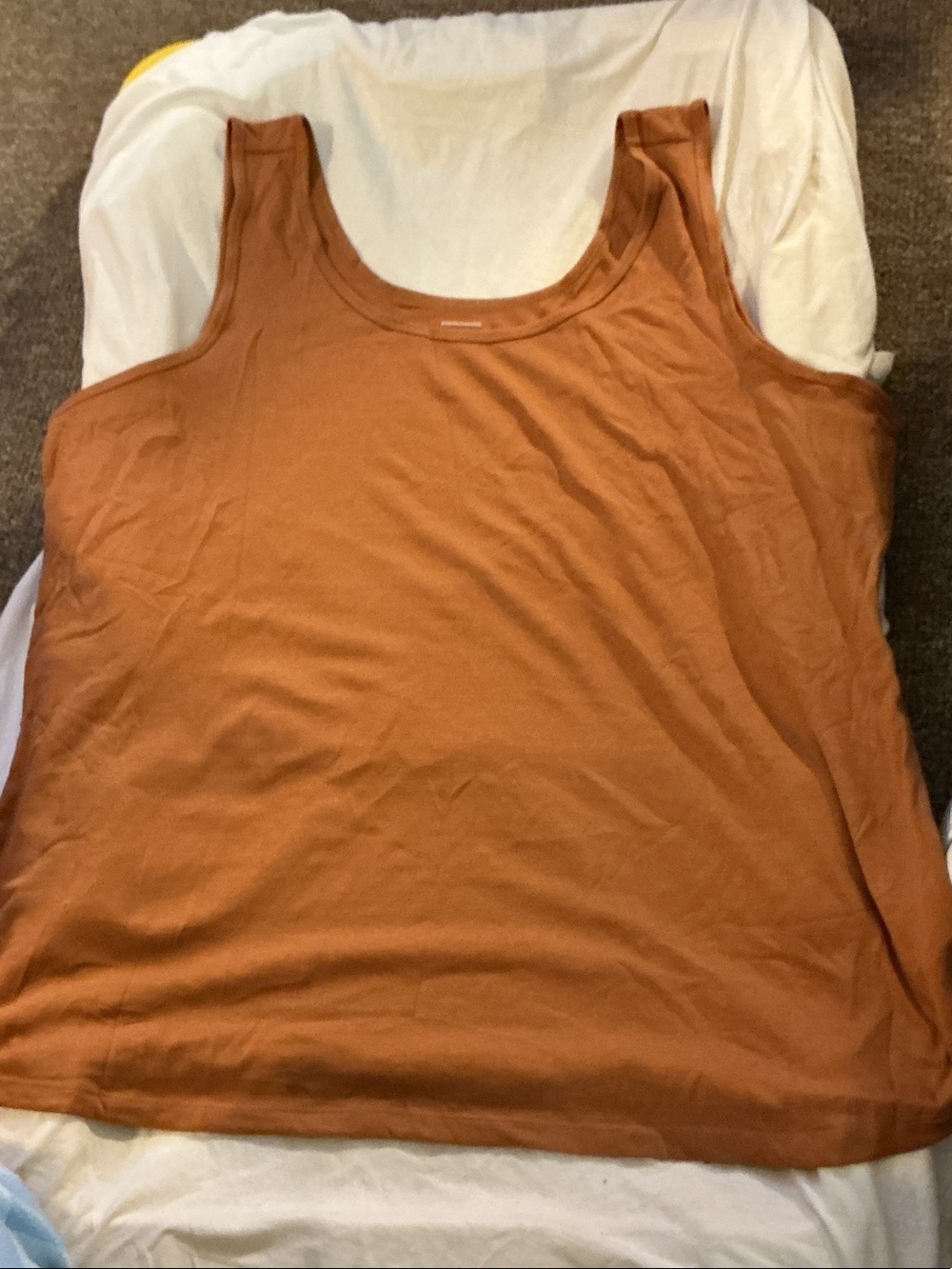 Amazon Essentials Women's Tank Top in Rust Orange - Scoop Neck